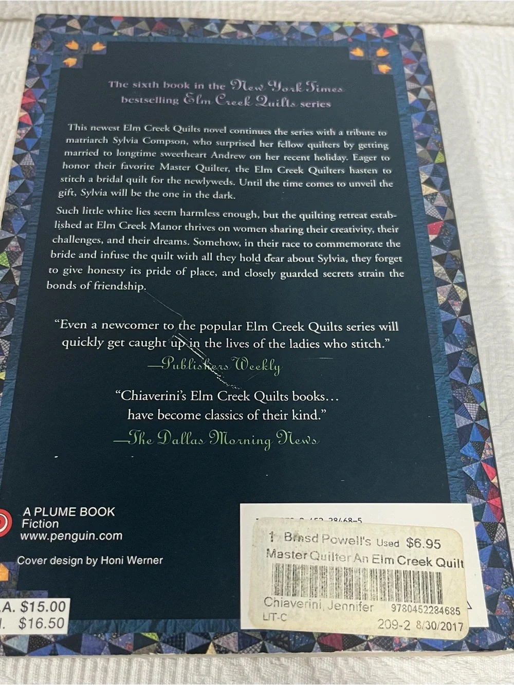 Elm Creek Quilter’s Series Books (3) by Jennifer Chiaverini - #5,6,7 in series